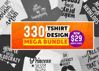 330 tshirt design mega bundle