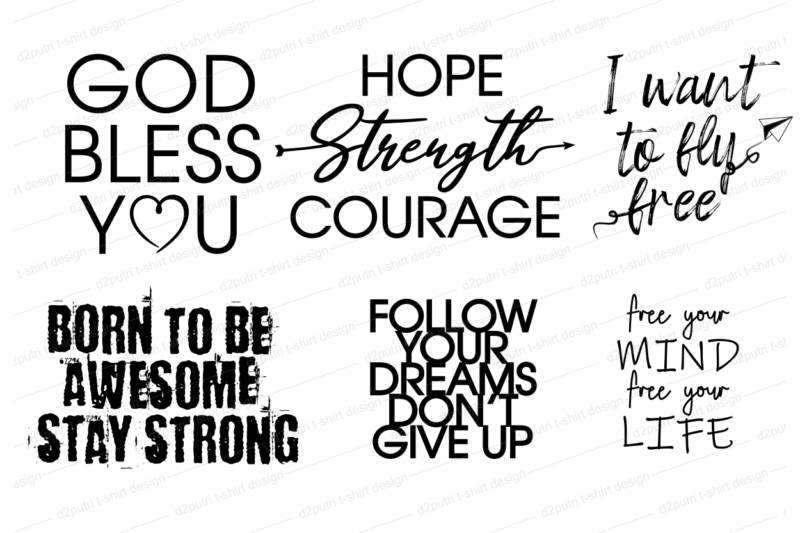 motivational quotes svg design bundle