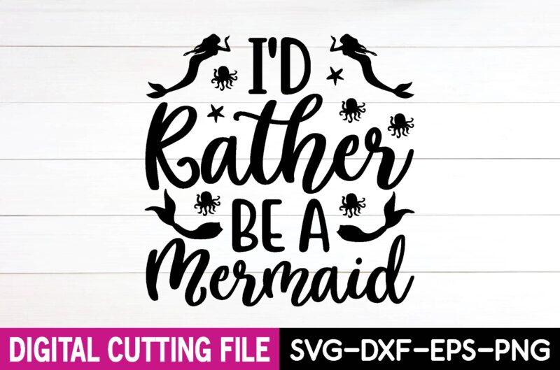 Mermaid svg bundle t shirt designs for sale