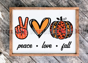 Peace Love Fall Editable Design