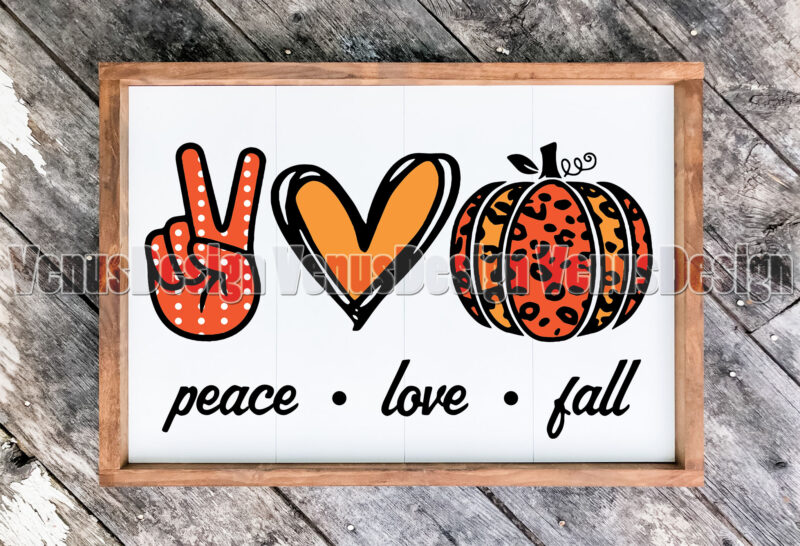 Peace Love Fall Editable Design