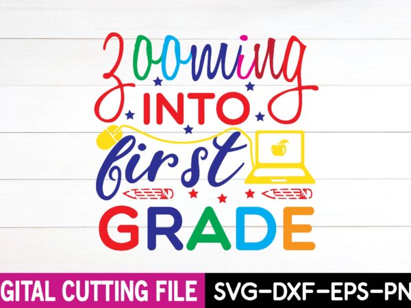 Zooming into first grade svg t shirt design