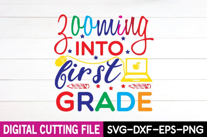 zooming into first grade svg t shirt design