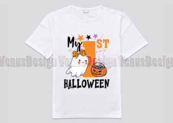 My First Halloween Baby Boo Editable Shirt Design