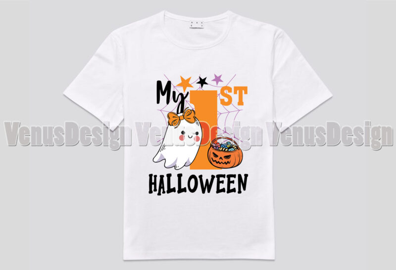 My First Halloween Baby Boo Editable Shirt Design