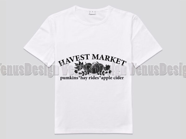 Harvest market pumpkin editable shirt design