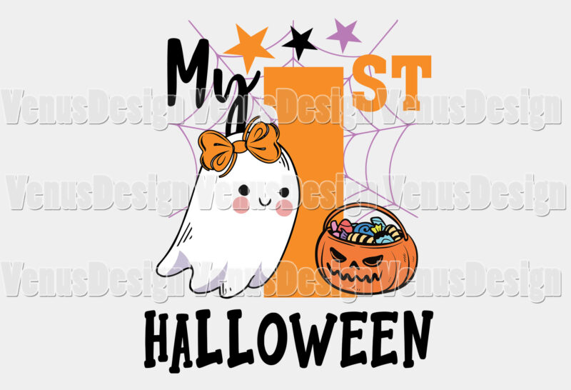 My First Halloween Baby Boo Editable Shirt Design