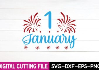 1 january svg design,cut file design