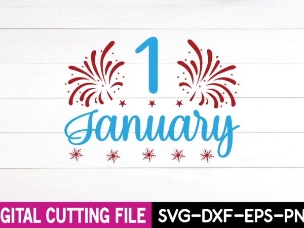 1 january svg design,cut file design