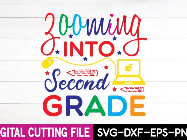 Zooming into second grade svg t shirt design