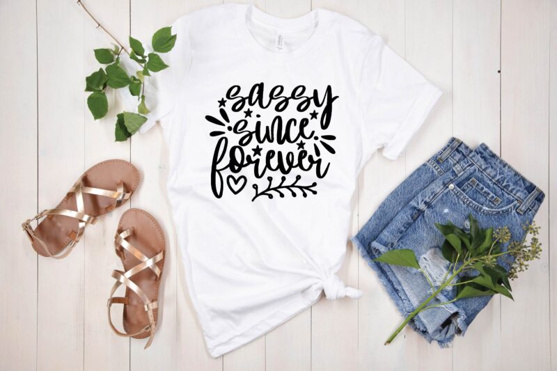 Sassy svg bundle t shirt template vector