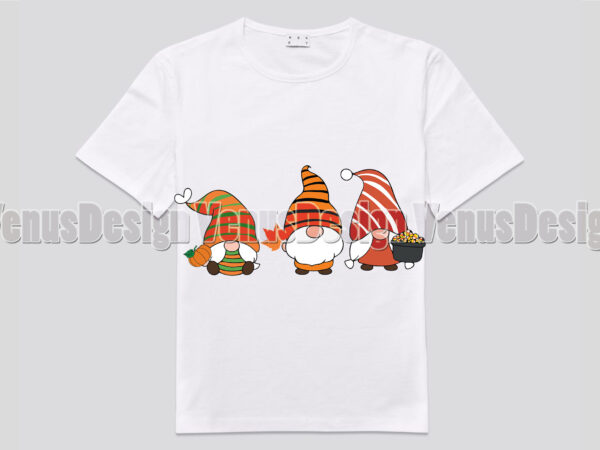 Fall gnomes editable shirt design
