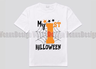 My First Halloween Spider Web Editable Shirt Design