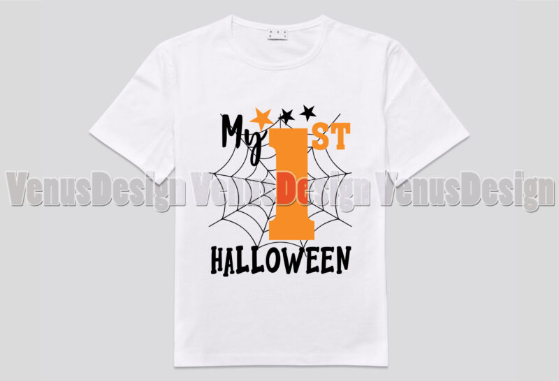 My First Halloween Spider Web Editable Shirt Design