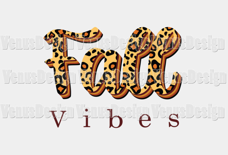 Fall Vibes Cheetah Print Editable Design