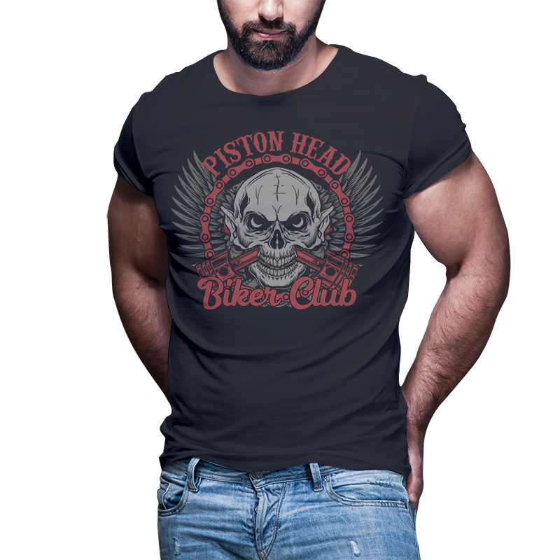 50 Biker tshirt designs bundle editable