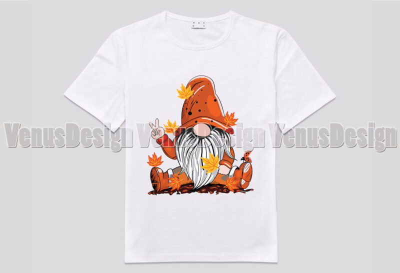 Fall Gnome Editable Shirt Design