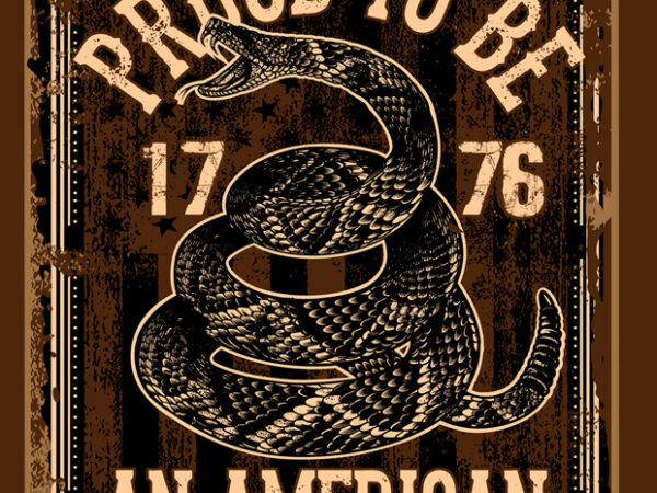Proud to be an american t shirt illustration