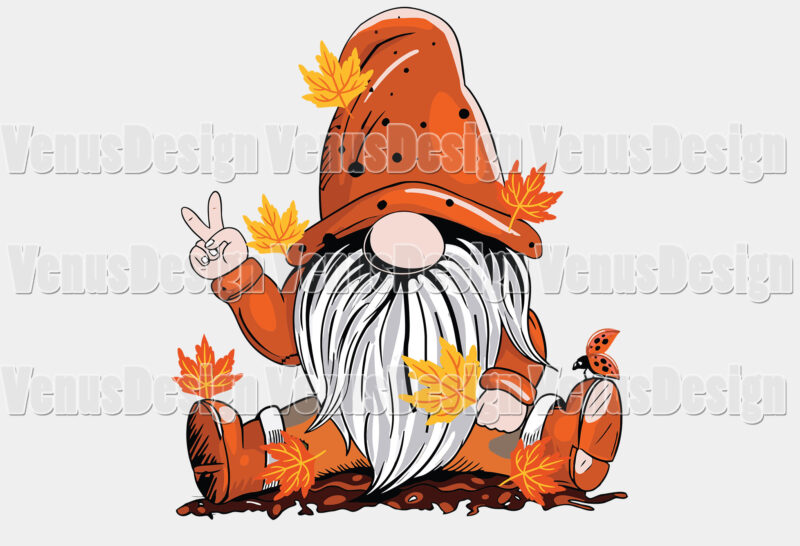 Fall Gnome Editable Shirt Design