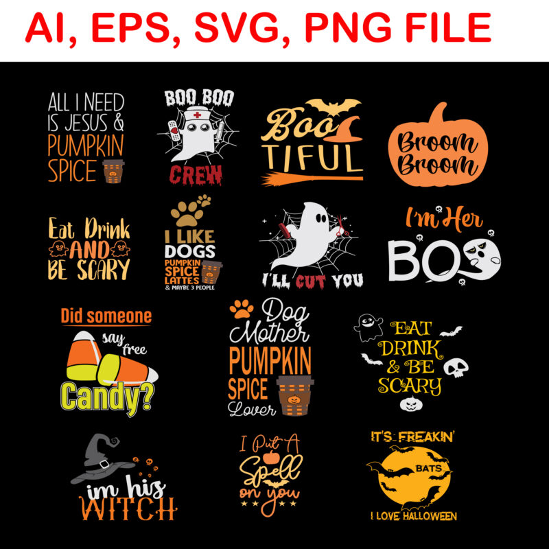 Bundle Halloween svg, Halloween svg, Halloween Design, Ghost vector, Ghost svg, halloween 2021 pumpkin svg, Halloween 2021 svg, Hocus Pocus svg, Boo svg, Witch svg, Pumpkin svg, Halloween horror vintage