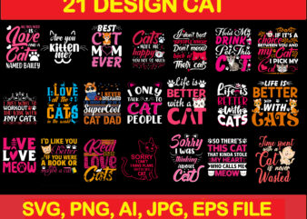 Cat bundle svg, cat svg, black cat svg, cat design, design cat bundle, cat vector, cat funny, cat design