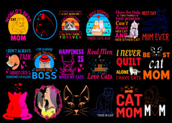Cat Bundle SVG, Cat svg, Black cat svg, cat design, design cat bundle, Cat vector, Cat funny, cat design tshirt