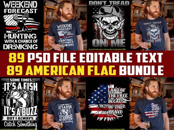 89 american flag bundles tshirt design skull, nurse, fishing, firefighter, military, veteran, army psd editable png transparent