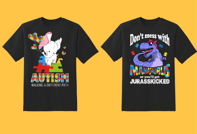 Autism Bundle Part 1 – 27 tshirt design – 90% OFF
