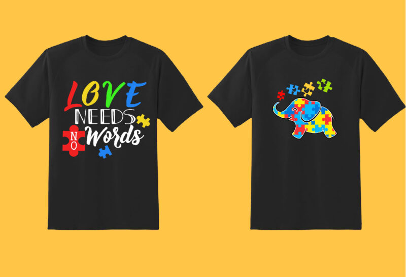 Autism Bundle Part 1 – 27 tshirt design – 90% OFF