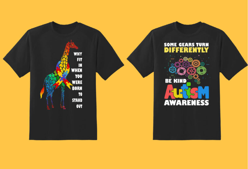 Autism Bundle Part 1 – 27 tshirt design – 90% OFF