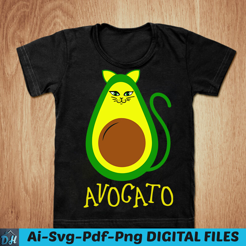 Avocado cat face t-shirt design, Avocado cat SVG, Cartoon Avocado cat tshirt, Funny Avocado cat face tshirt, Avocado cat face sweatshirts & hoodies