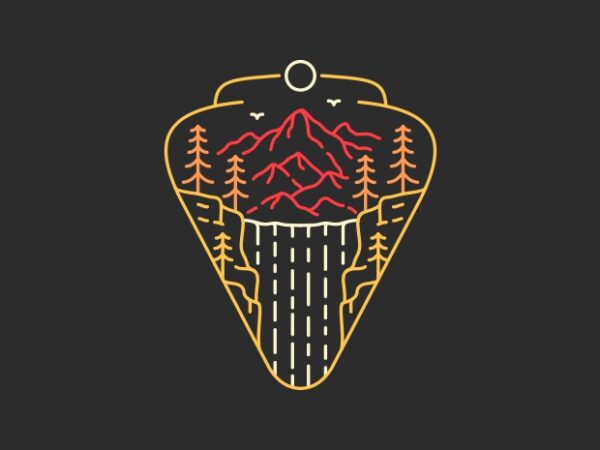 Wonderful waterfall t shirt design for sale Wonderful waterfall t shirt design for sale
