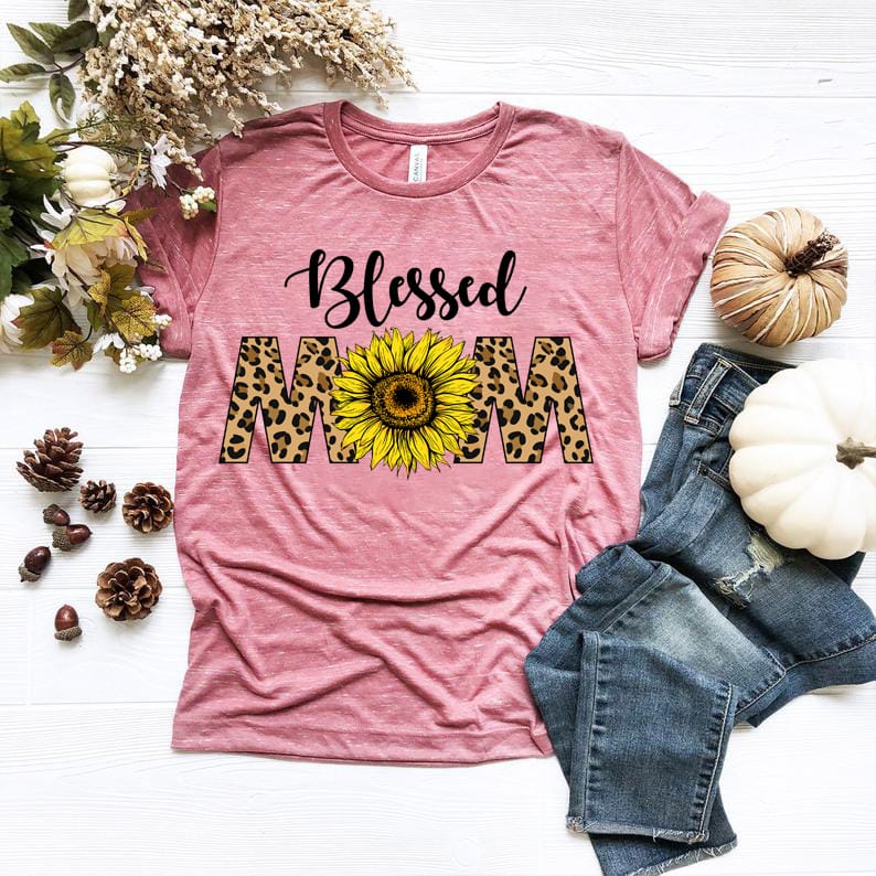 Blessed Mom Sunflower PNG Digital Files Includes