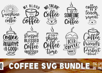 Funny Coffee SVG Bundle t shirt graphic design