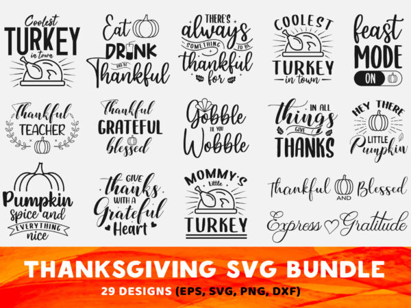 Thanksgiving svg design bundle