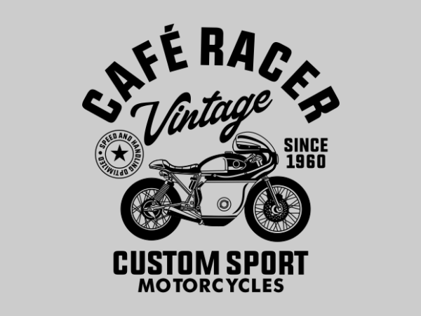 Cafe racer motorcycles t shirt vector file