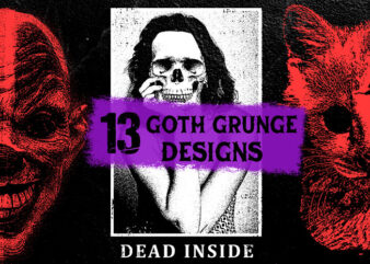 Goth Grunge Alternative Aesthetic Skull, Horror Dark Creepy Halloween BUNDLE