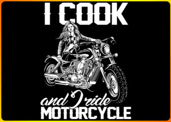 Cook And Ride t shirt vector file