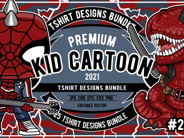 25 kid cartoon tshirt designs bundle #23