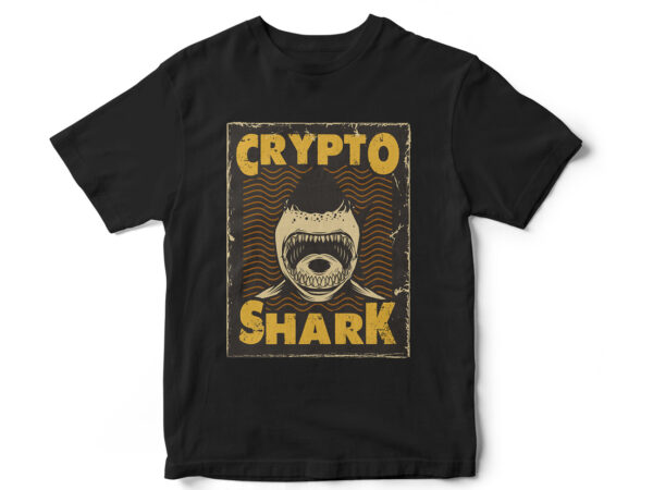 Crypto shark, bitcoin shark, bitcoin vector, bitcoin t-shirt design, shark vector, shark t-shirt design, vector t-shirt design