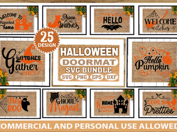 Halloween doormat svg bundle graphic t shirt