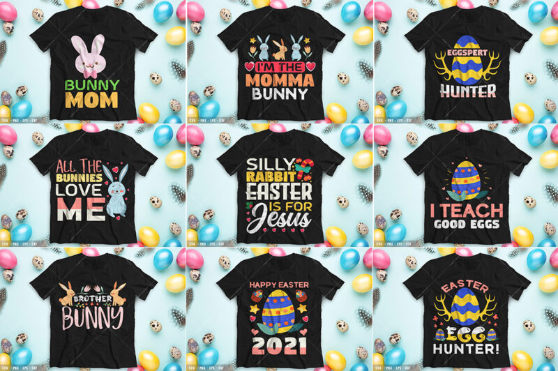 Happy Easter Day Tshirt Design Bundle