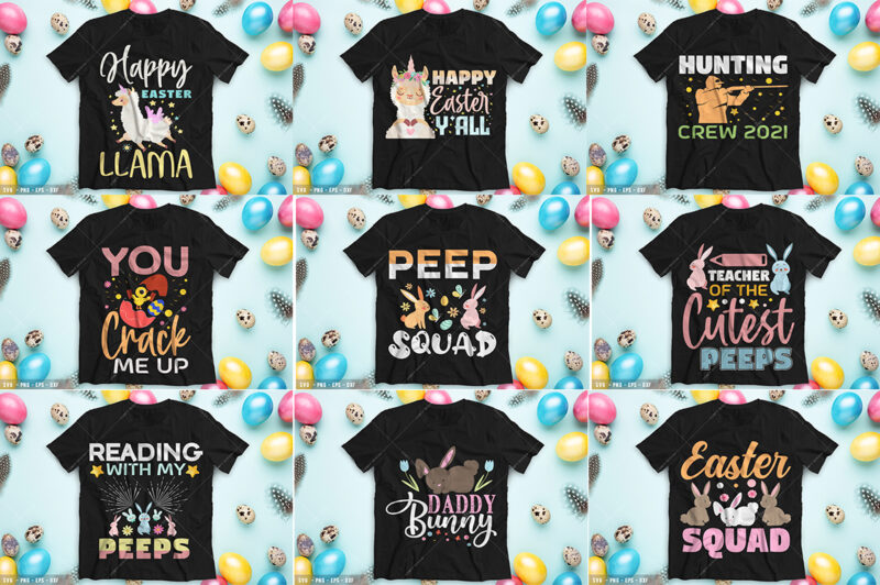 Happy Easter Day Tshirt Design Bundle