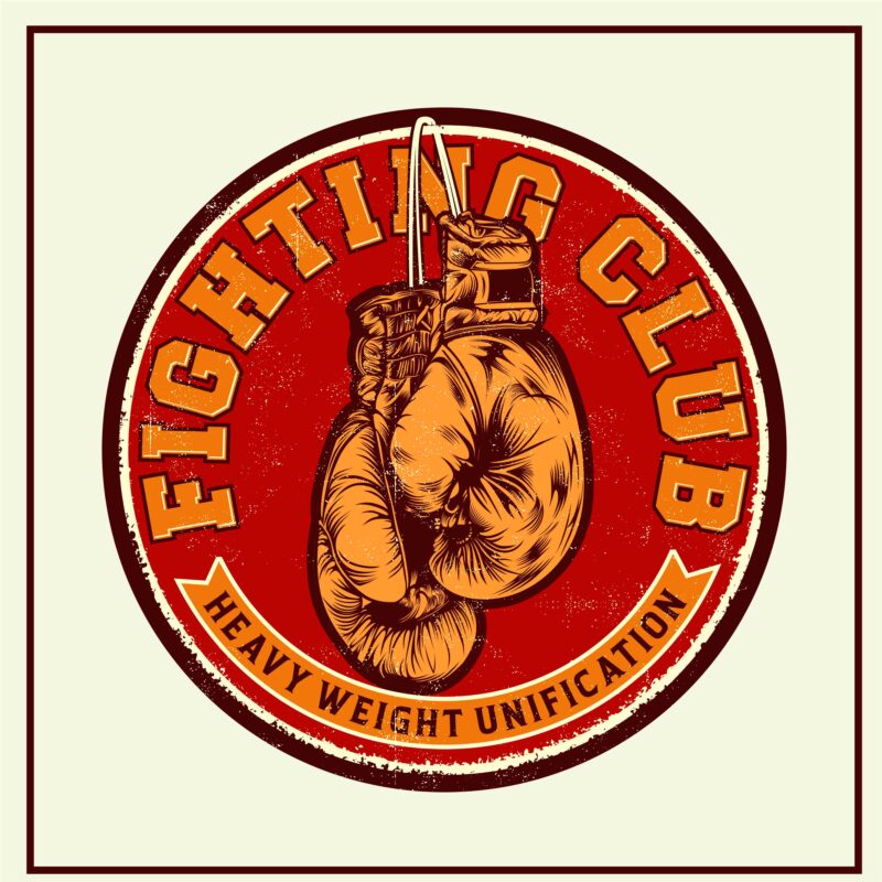 FIGHTING CLUB RETRO TIN SIGNS