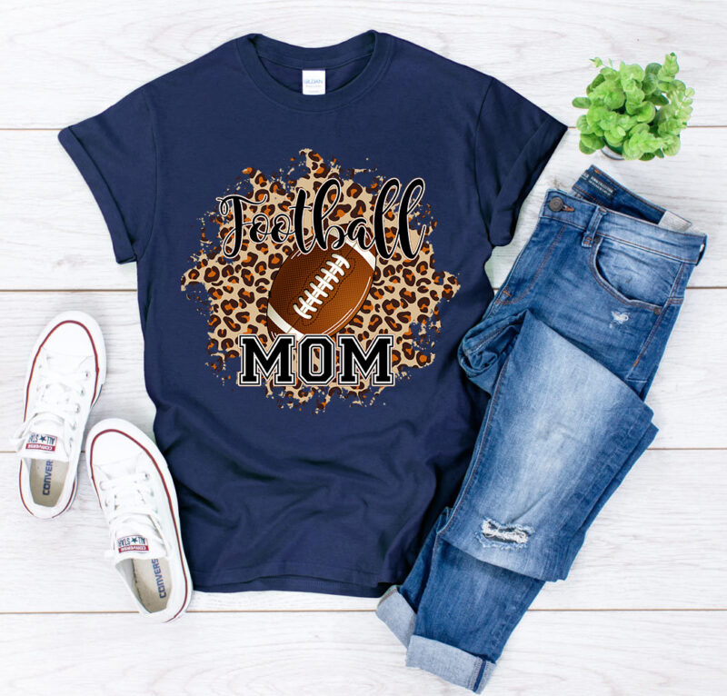 Football Mom Leopard PNG Digital Files Includes - Buy t-shirt designs