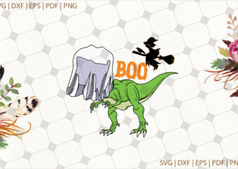 Boo Dinosaur Halloween Gifts, Shirt For Halloween Svg File Diy Crafts Svg Files For Cricut, Silhouette Sublimation Files