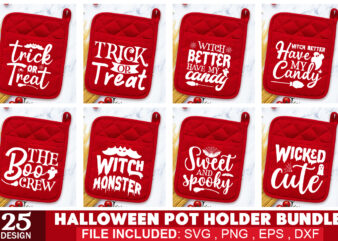 Halloween Pot Holder SVG Bundle