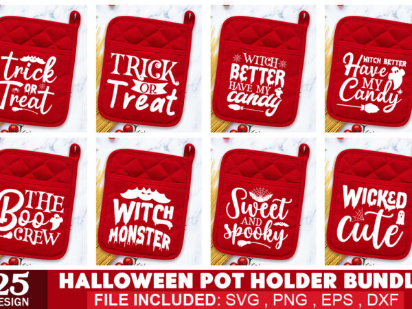 Halloween pot holder svg bundle graphic t shirt