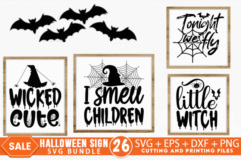 Halloween Sign SVG Bundle