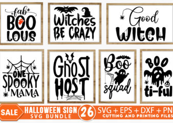 Halloween sign svg bundle